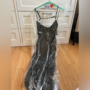 Black Zara SS22 Satin Effect Dress Black